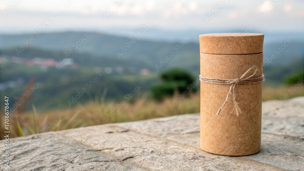 Naklejka premium Eco friendly zero waste cylindrical packaging