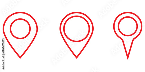 map location icon set . Location icon set, Map pin place marker. location pointer icon symbol in flat style. EPS 10 