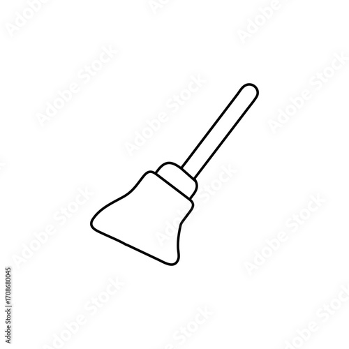 Toilet Plunger Vector Icon Cleaning Tool Illustration