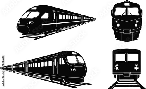 Train vector illustration transportation travel design editable vector
