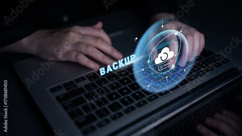 Tableau sur toile Cloud technology for data backup and disaster recovery solutions