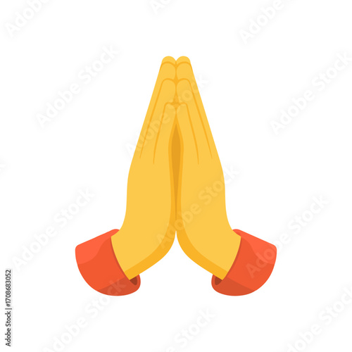prayer hands emoji folded gesture icon