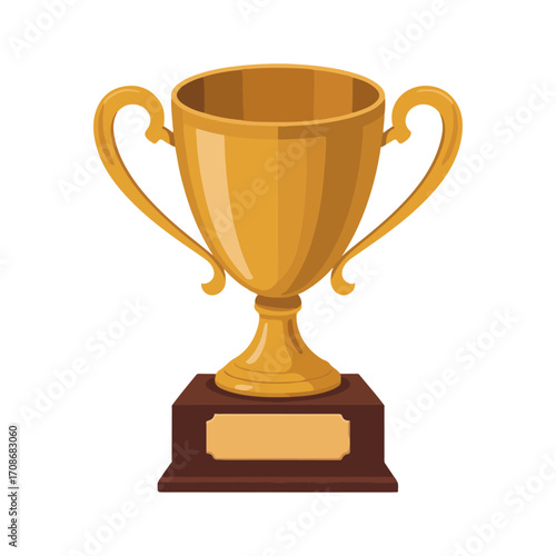 champion cup trophy vector design