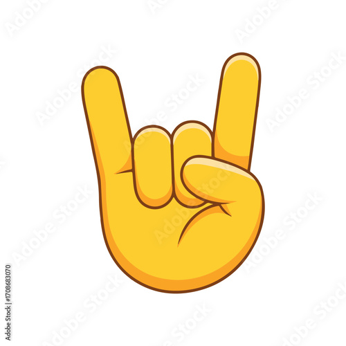 horns hand emoji vector icon