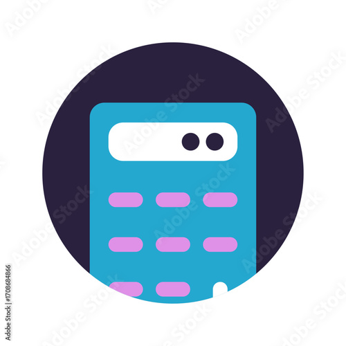 Simple flat design calculator icon for business finance and accounting concepts