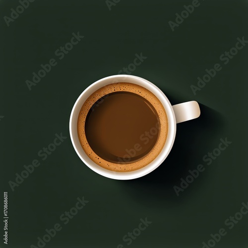 Sipping Hot Coffee From a White Cup on a Dark Green Surface in a Cozy Setting