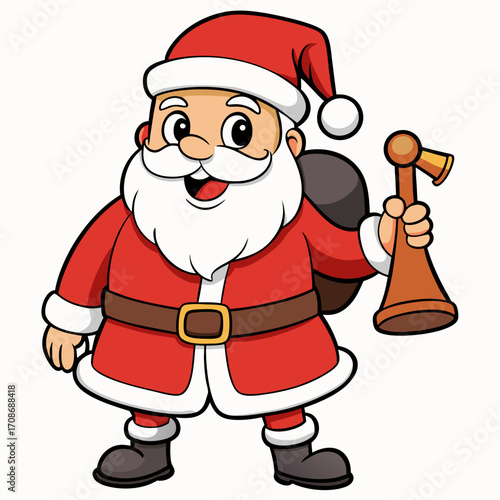 santa claus with a bag