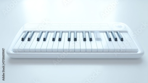 White keyboard instrument