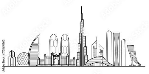 dubai buildings burg khalifa dubai frame vector arts