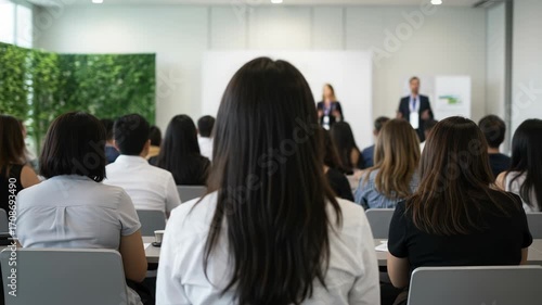 Wallpaper Mural Audience attending a presentation in a conference room Torontodigital.ca