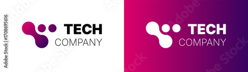 TECH COMPANY LOGOTYPE DESIGN. Molecul tech design element vector idea with modern concept
