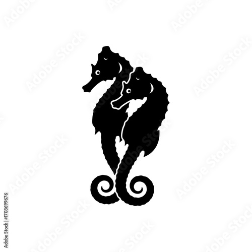 vector silhouette of a horse
