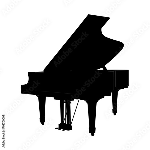 piano and music notes