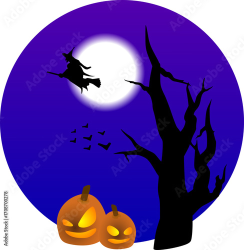 halloween background with pumpkin
