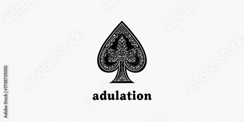 Ornate spade playing card symbol
