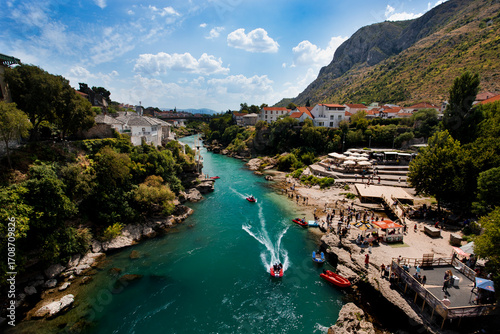 Sarajevo Bridge – Where History Meets the River
Nestled in the heart of Sarajevo, the Sarajevo Bridge offers a stunning view of the turquoise river flowing between ancient stone buildings and scenic h