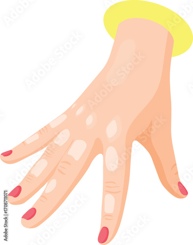 Hands Playing String Game: Cat’s Cradle with Blue String, Fun Childhood Activity Vector Illustration