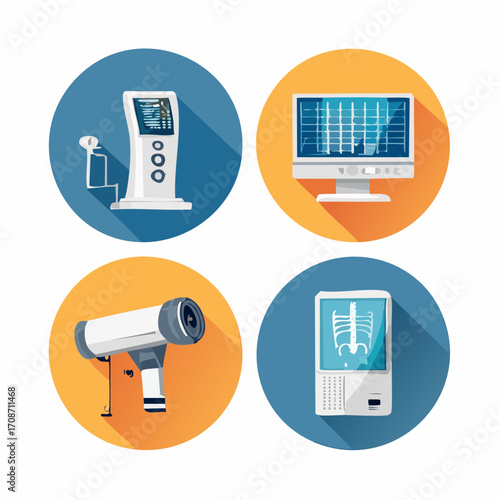 Medical technology: Captivating illustration of diverse medical technological equipments showcasing innovations in healthcare.
