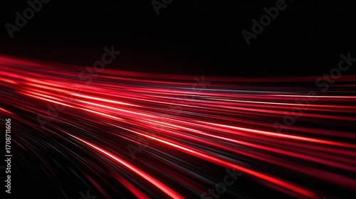 A rush of scarlet light streaks across the dark void a visual symphony of speed and energy on the
