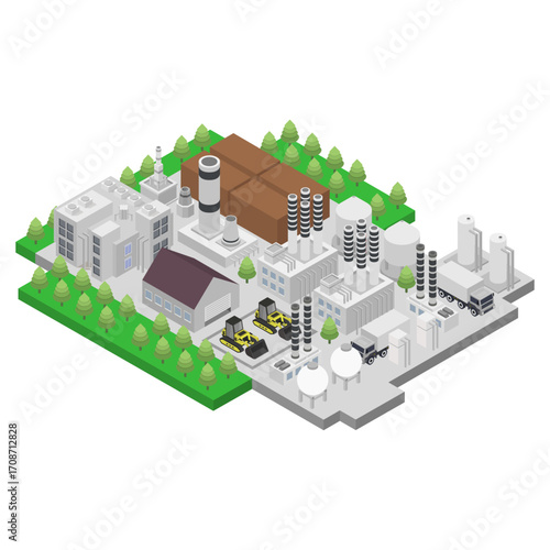 Biomass power plant isometric