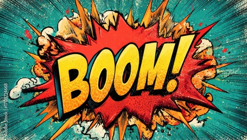 Comic book explosion graphic
