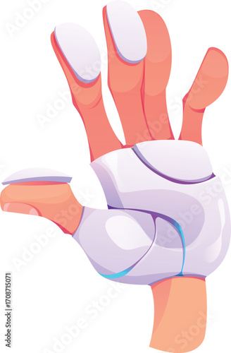 Hands Playing String Game: Cat’s Cradle with Blue String, Fun Childhood Activity Vector Illustration