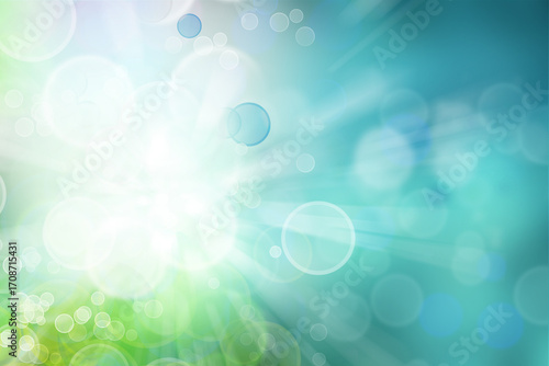 Abstract blue green blurs background