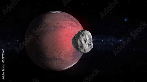 A simulation of the space asteroid named 3I/Atlas as it passes Mars orbit in 2025. 14821	