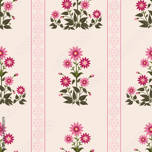 Vector Hand drawn colourful geometric flowers Motifs African boho paisley, seamless patterns with floral for fabric Ethnic Indian Pattern, textiles, clothing, wrapping paper, backdrop, banner.
