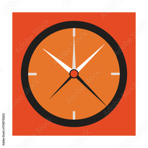 Orange clock face