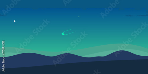 Minimalist Desert Circle With Lone Cactus Vector