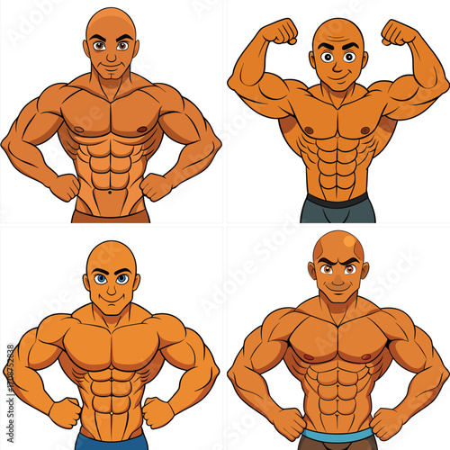 Illustration of a muscular arm flexing in a black and white style graphic art. Vector illustration
