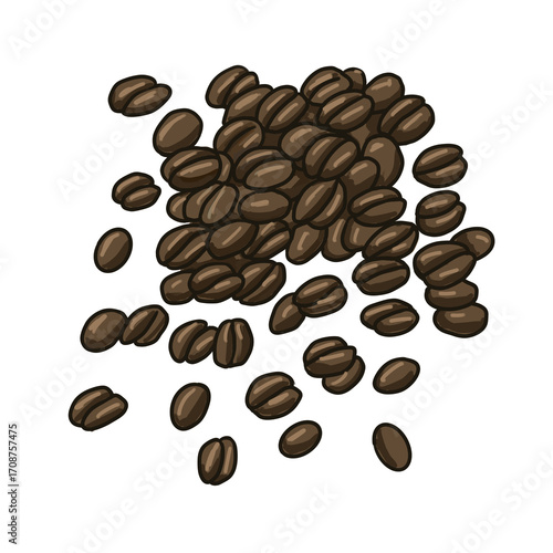 Сoffee beans scattered