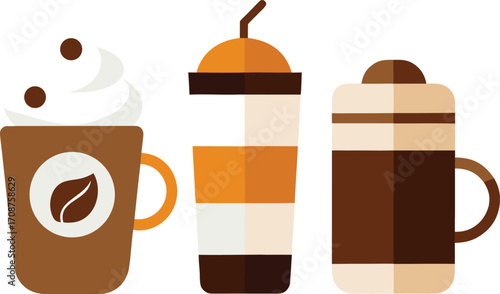 Vector illustration of a coffee drinks collection ready for eps download