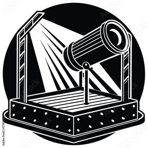 stage spotlight vector icon