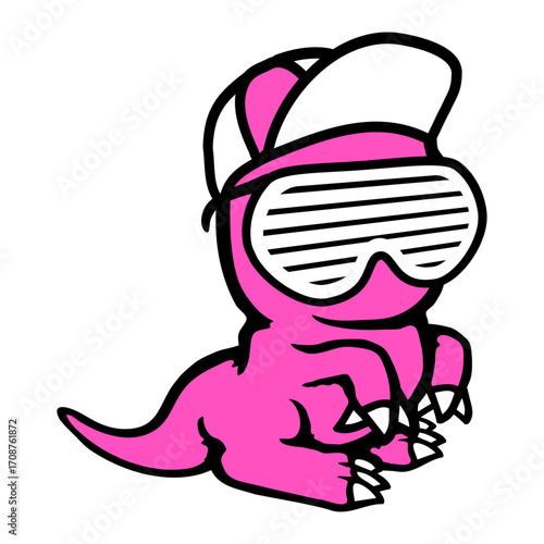 Dino Cool Sunglasses Party Music Club Disco Hat DJ