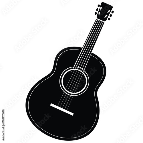 acoustic guitar vector icon