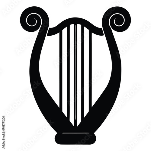 harp vector icon