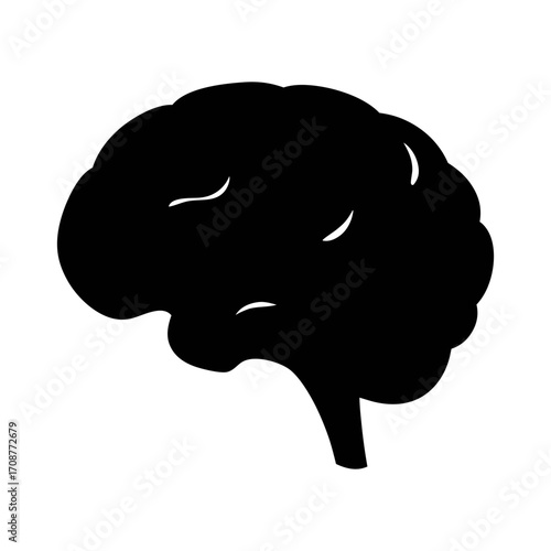 Brain illustration for medical education and neuroscience research studies and healthcare design