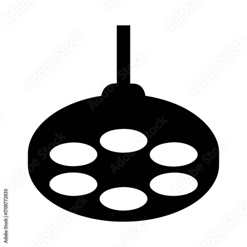 Surgical operating room light fixture medical equipment lighting system vector illustration