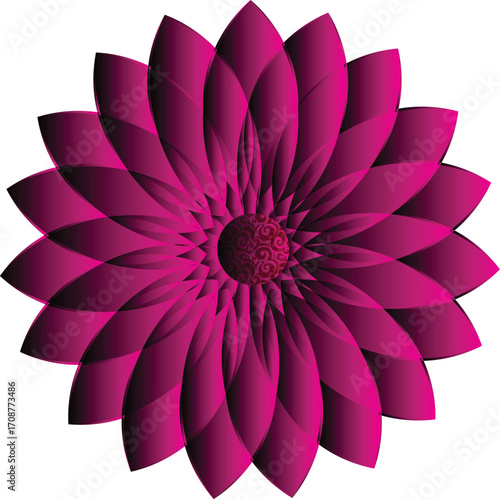 Crimson Bloom: A close-up view of a captivating crimson flower, its petals meticulously arranged to showcase intricate details and a spectrum of rich shades. 