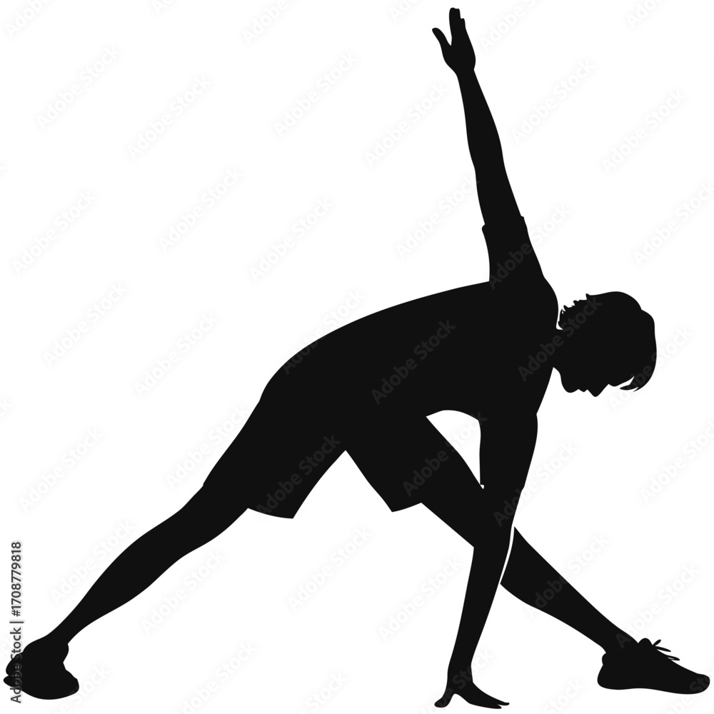 Fototapeta premium Person stretching arms backward