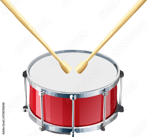 drum and drumsticks