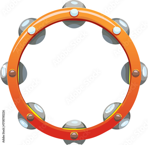 round frame with red sea