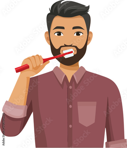 man holding a toothbrush