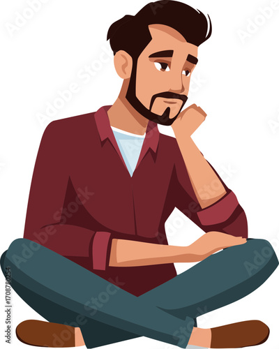 young man sitting on a chair,düşünceli adam 
