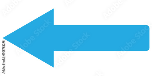 Long isolated vector icon set. Blue isolated long arrow set on white background. Long abstract pointing vector icons. EPS 10. 