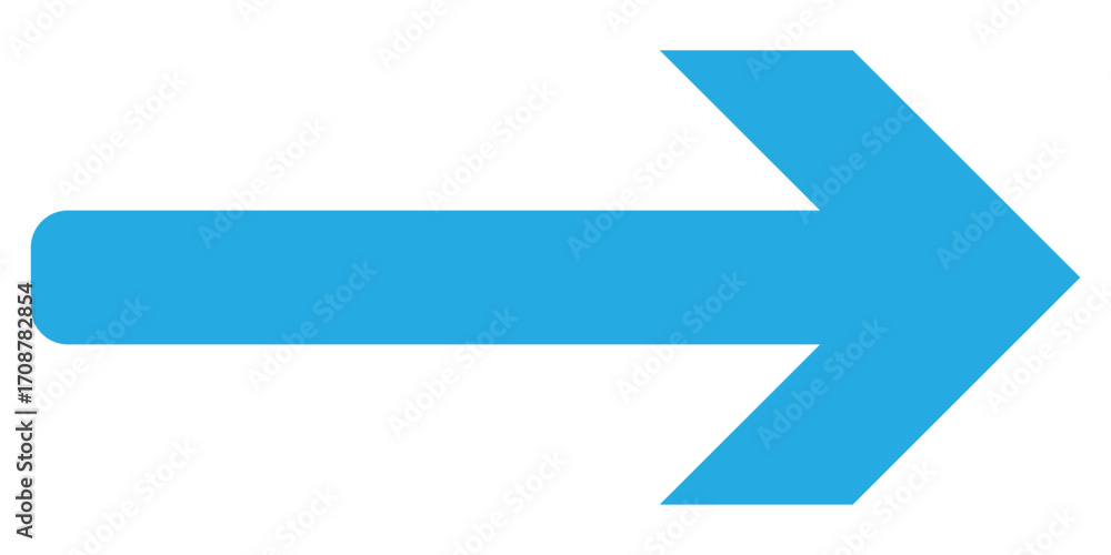 Fototapeta premium Long isolated vector icon set. Blue isolated long arrow set on white background. Long abstract pointing vector icons. EPS 10. 