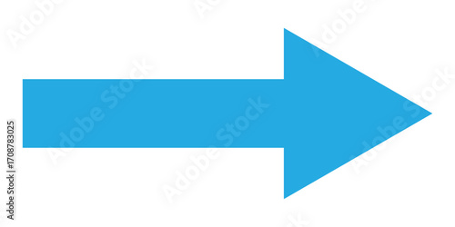 Long isolated vector icon set. Blue isolated long arrow set on white background. Long abstract pointing vector icons. EPS 10. 
