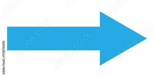 Long isolated vector icon set. Blue isolated long arrow set on white background. Long abstract pointing vector icons. EPS 10. 